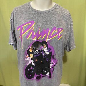 Prince Purple Rain Men's Gray T Shirt Size XL